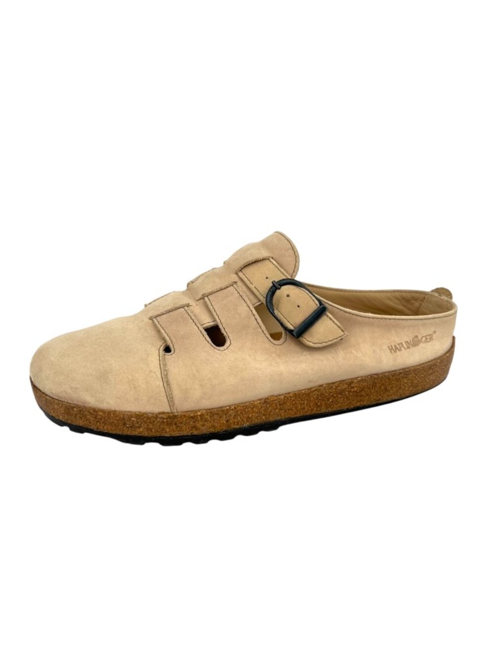 Haflinger Fisherman Buckle Comfort Clog Earthy Boho Beige Size 42 EU 11 US